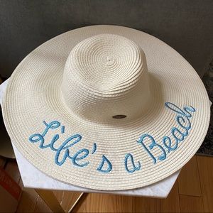 Life's a Beach Straw Floppy Hat